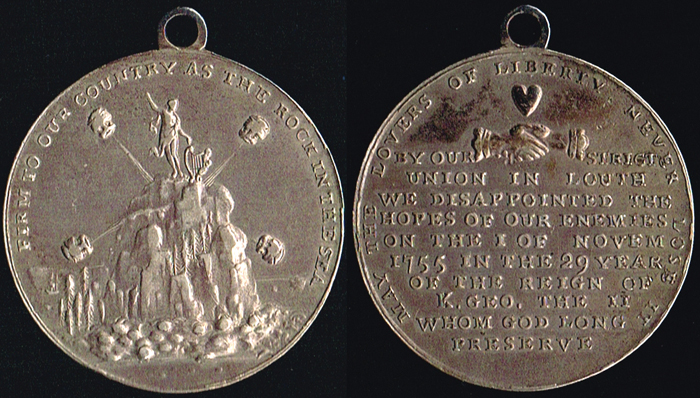1755 The Louth Election silver medal. at Whyte's Auctions