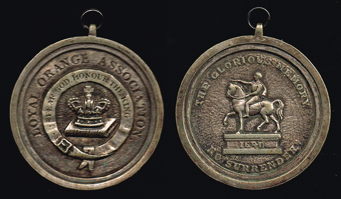 Orange Order 19th century medals collection.  (5) at Whyte's Auctions