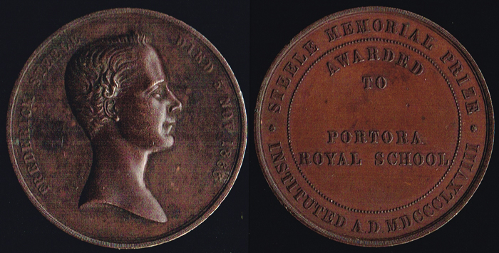 1868 Frederick Steele medal Portora Royal School, Enniskillen. at Whyte's Auctions