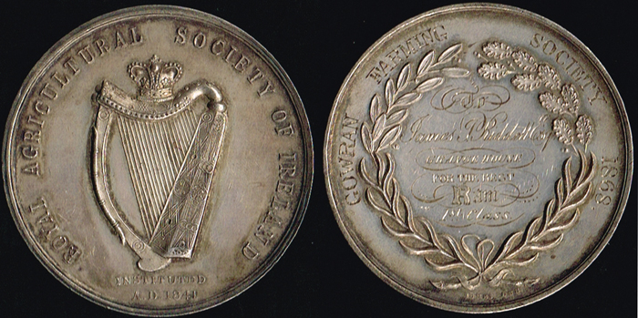 Irish agricultural silver medals collection.  (4) at Whyte's Auctions