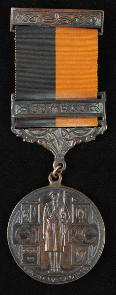 A War of Independence medal, with 'comhrac' bar, awarded for service in the Cavan Brigade and a 1939 - 45 Emergency Service medal. (3) at Whyte's Auctions
