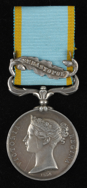 1854 Crimean War Medal with Sebastopol bar. at Whyte's Auctions
