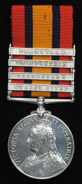 Queen Victoria South Africa Medal 1899-1900, with 4 clasps. at Whyte's Auctions