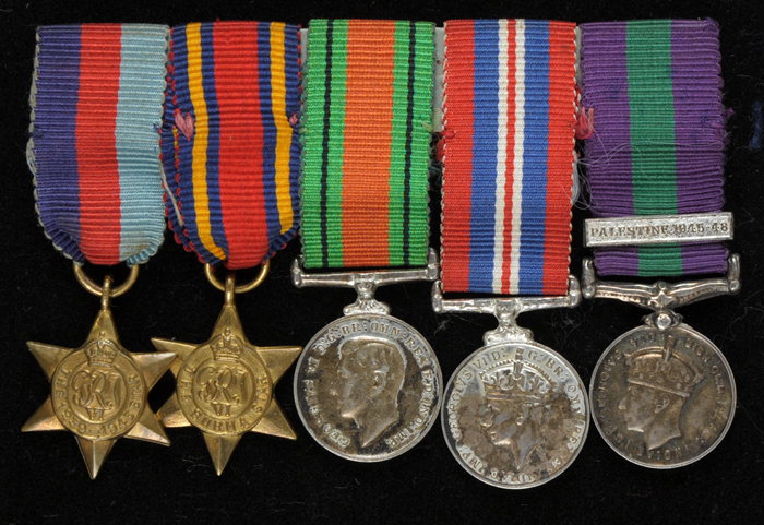 Group of five miniature WW II medals at Whyte's Auctions