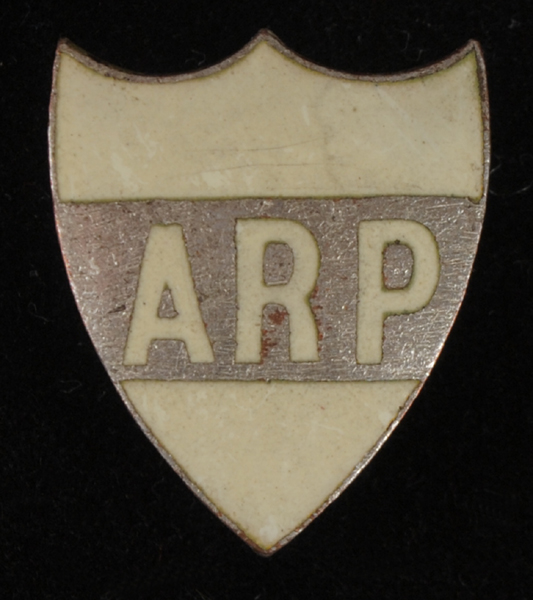 Emergency Air Raid Precautions badge at Whyte's Auctions