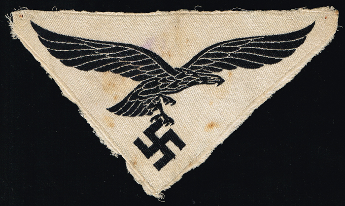 Luftwaffe eagle pennant-shaped badge at Whyte's Auctions
