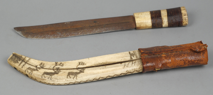 Early 20th century Lapp reindeer herder's knife. at Whyte's Auctions