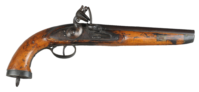 An early 19th century Belgian flintlock naval pistol at Whyte's Auctions
