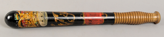 A decorated Police truncheon at Whyte's Auctions
