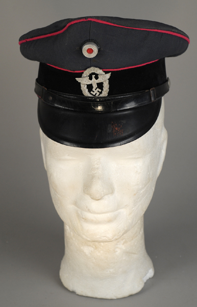 Third Reich Fire Police visor cap at Whyte's Auctions