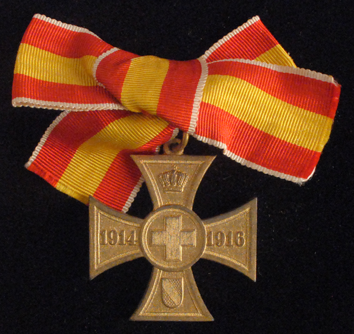 1914-16 Cross for Voluntary War Aid (gilt). at Whyte's Auctions