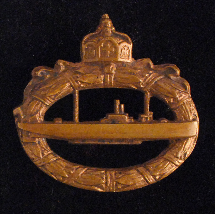 Naval U-Boat Badge (Gilt). at Whyte's Auctions