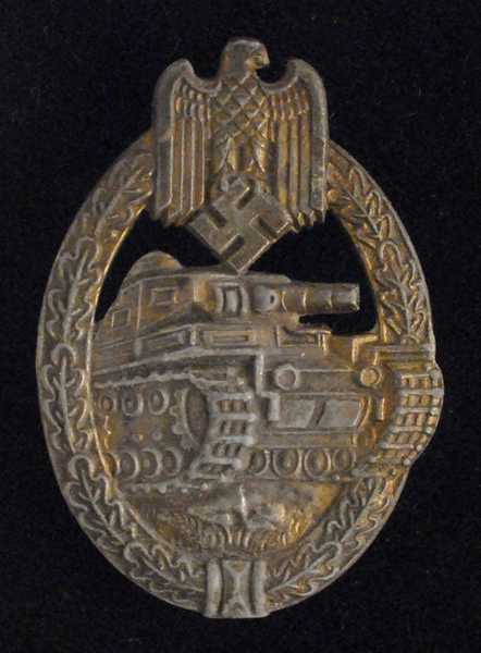 Wehrmacht/Waffen SS Tank Battle Badge (bronze). at Whyte's Auctions