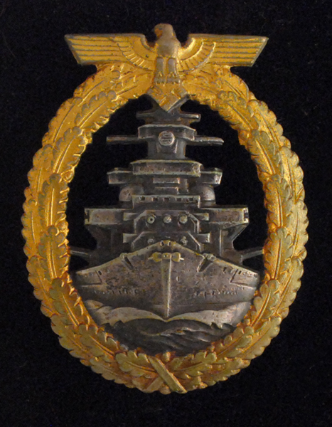 Kriegsmarine High Seas Fleet Badge (gilt and grey). at Whyte's Auctions
