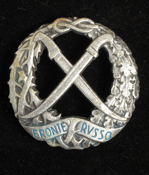 An Italian "Russian Front Badge" (silver). at Whyte's Auctions