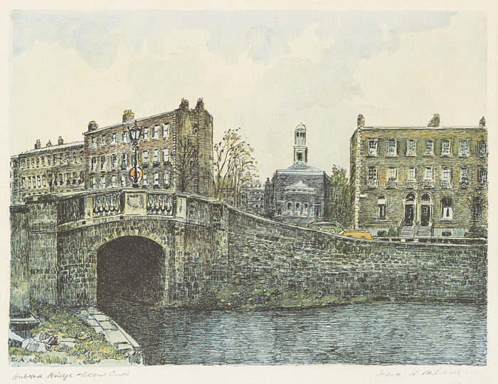 HUBAND BRIDGE, GRAND CANAL and THE FOUR COURTS DUBLIN (A PAIR) by Flora H. Mitchell (1890-1973) at Whyte's Auctions