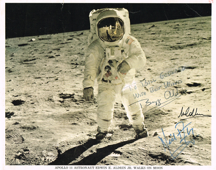 1969 Neil Armstrong, Buzz Aldrin and Michael Collins signatures at Whyte's Auctions