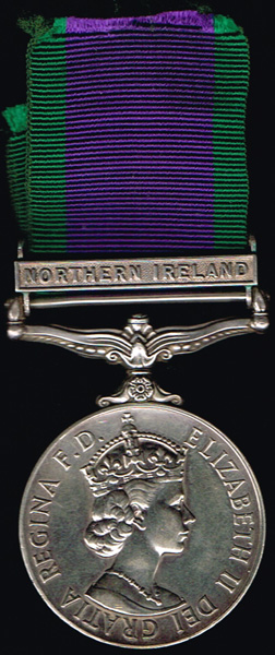 1962 - 2007 Campaign Service Medal, Ulster Defence Regiment at Whyte's Auctions