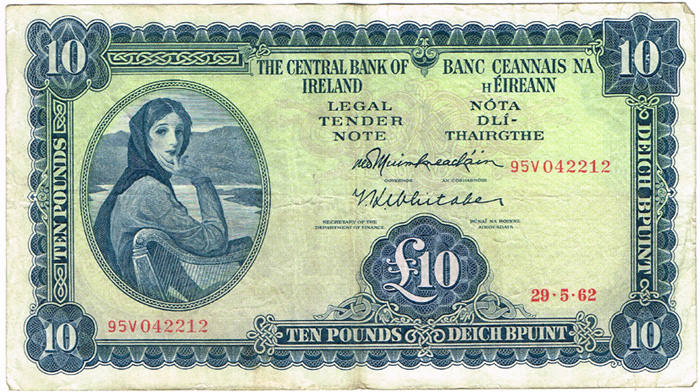 Central Bank 'Lady Lavery' Ten Pounds 1962-1975 collection. at Whyte's Auctions