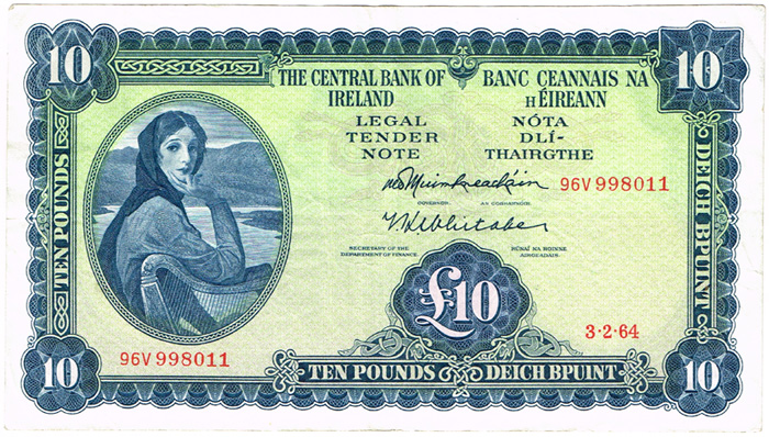 Central Bank 'Lady Lavery' Ten Pounds collection 1964-1976. at Whyte's Auctions