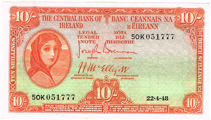 Central Bank 'Lady Lavery' Ten Shillings collection 1948-1968. at Whyte's Auctions
