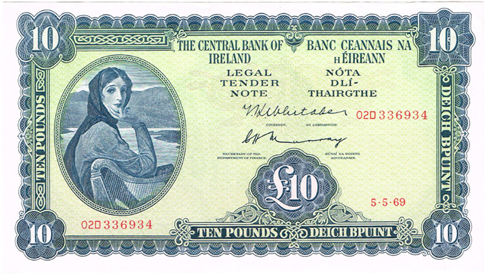 Central Bank 'Lady Lavery' Ten Shillings to Ten Pounds collection. at Whyte's Auctions