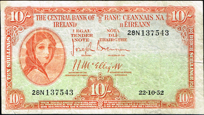 Central Bank 'Lady Lavery' collection Ten Shillings to Ten Pounds. at Whyte's Auctions
