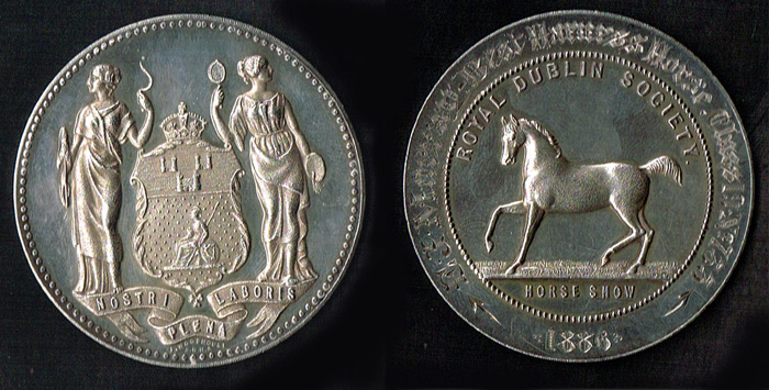 1886 Dublin Horse Show silver medal. at Whyte's Auctions
