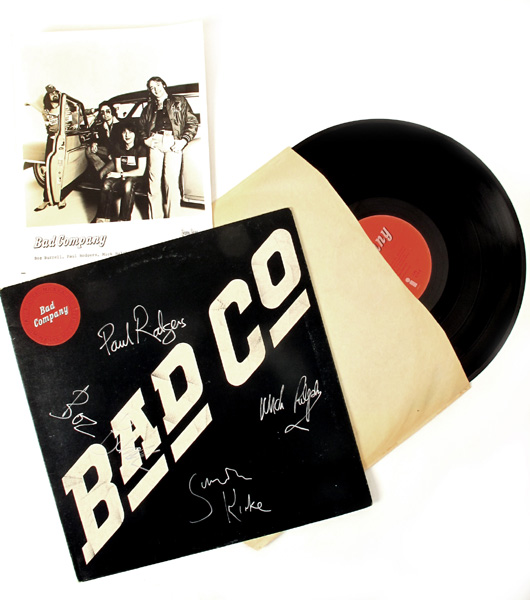 Bad Company, Bad Company, signed album at Whyte's Auctions