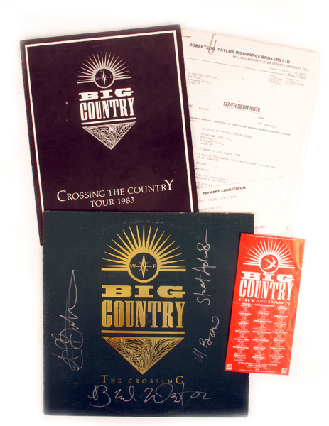Big Country, The Crossing, signed album at Whyte's Auctions