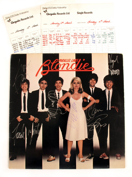 Blondie, Parallel Lines, signed album at Whyte's Auctions