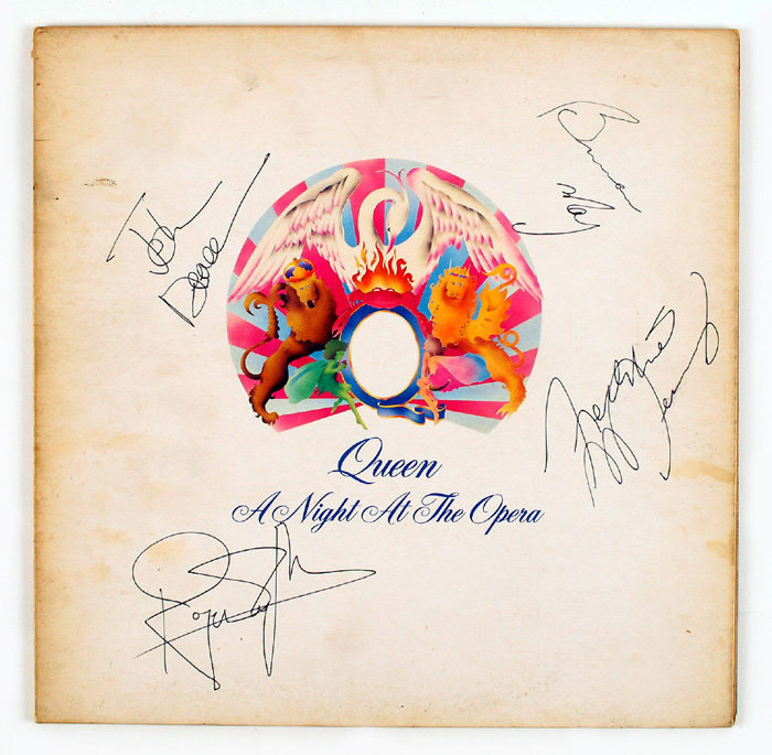 Queen, A Night at the Opera, signed album. at Whyte's Auctions