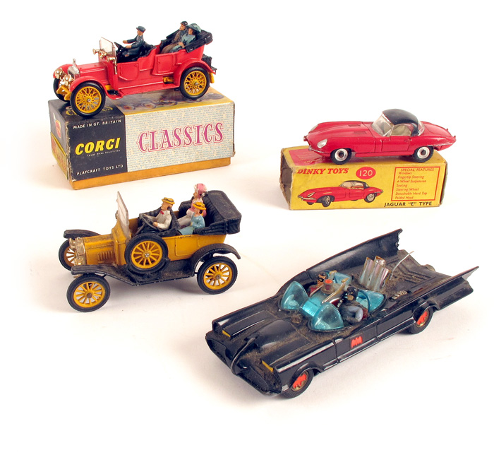 Die-cast toys, Corgi Batmobile and Dinky E-Type at Whyte's Auctions