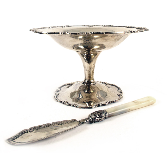 An early 20th century silver sweetmeat dish at Whyte's Auctions