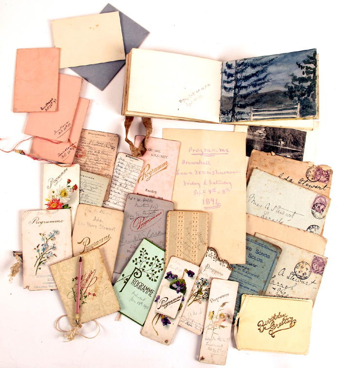 1890s Dance Cards and correspondence at Whyte's Auctions