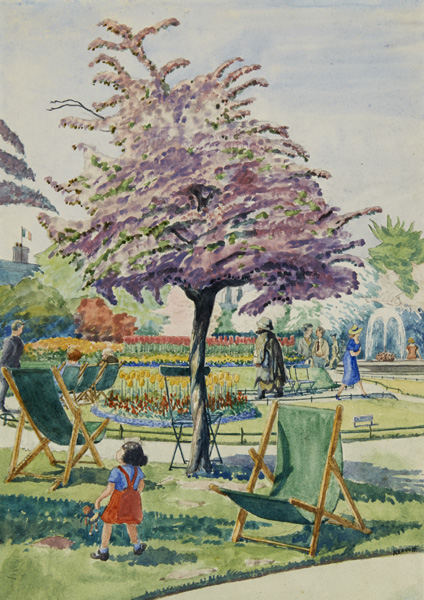 PINK HAWTHORN, ST STEPHEN'S GREEN, DUBLIN by Harry Kernoff RHA (1900-1974) at Whyte's Auctions