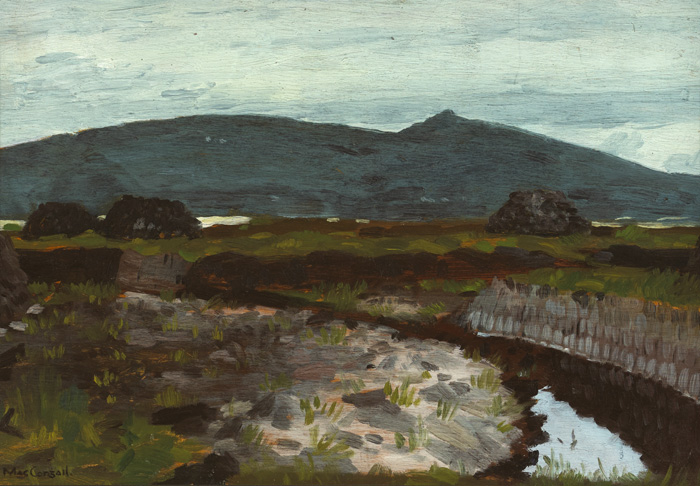 BOG LANDSCAPE, WEST OF IRELAND by Maurice MacGonigal PRHA HRA HRSA (1900-1979) at Whyte's Auctions