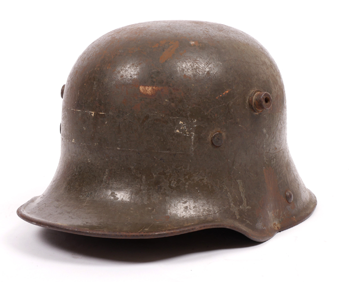 1914-1918 German 1917 Army helmet, American soldier's trophy. at Whyte's Auctions