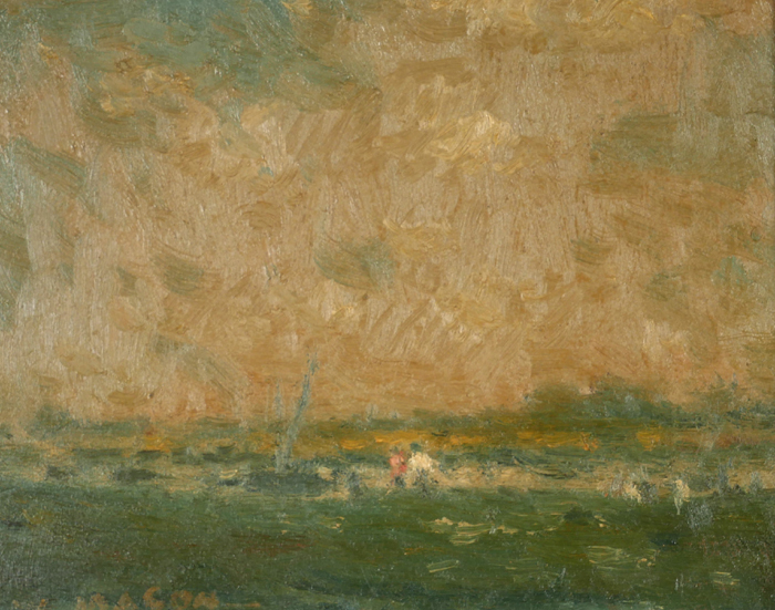 LANDSCAPE WITH TWO FIGURES by William Mason sold for 200 at Whyte's Auctions