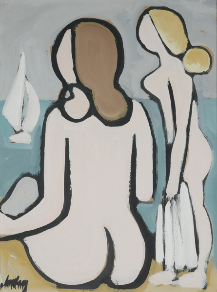 TWO NUDES BY THE SHORE by Markey Robinson sold for 1,000 at Whyte's Auctions