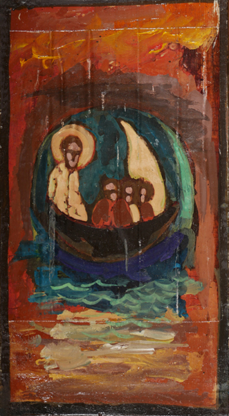 ICON, JESUS CALMS THE STORM by Markey Robinson sold for 320 at Whyte's Auctions