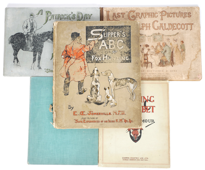 Slipper's ABC and four illustrated books on fox hunting and country pusuits. at Whyte's Auctions