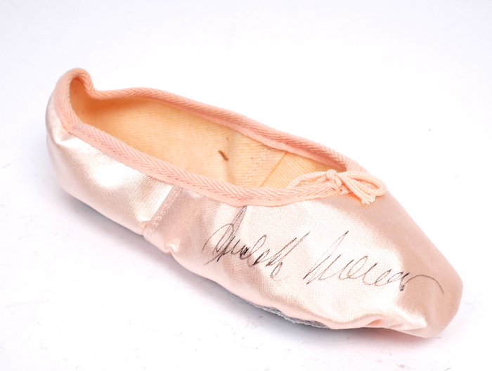 Rudolf Nureyev, signed ballet slipper at Whyte's Auctions