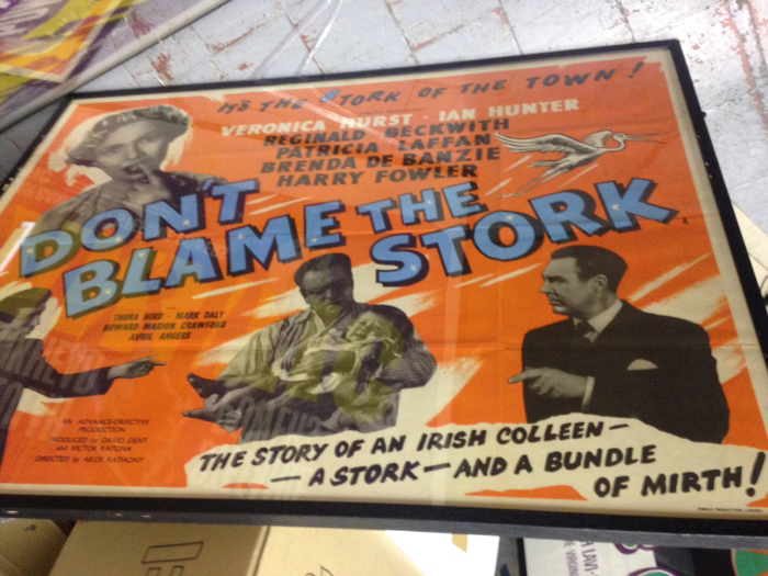 Don't Blame the Stork, framed cinema poster. at Whyte's Auctions