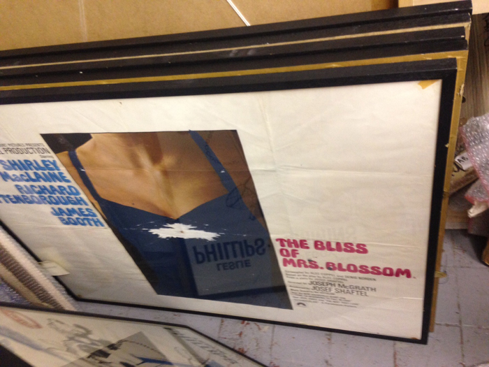 The Bliss of Mrs Blossom, framed cinema poster. at Whyte's Auctions