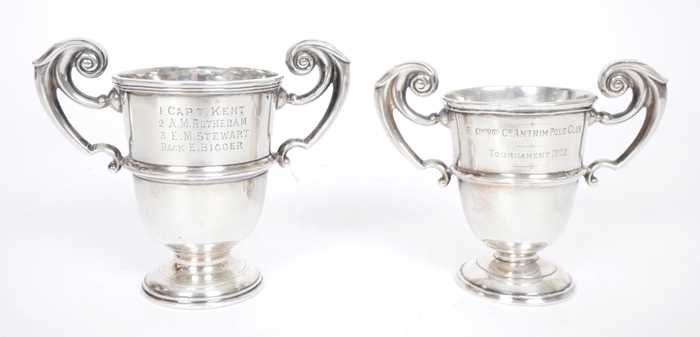 1901-1902 County Antrim Polo Tournament trophys at Whyte's Auctions