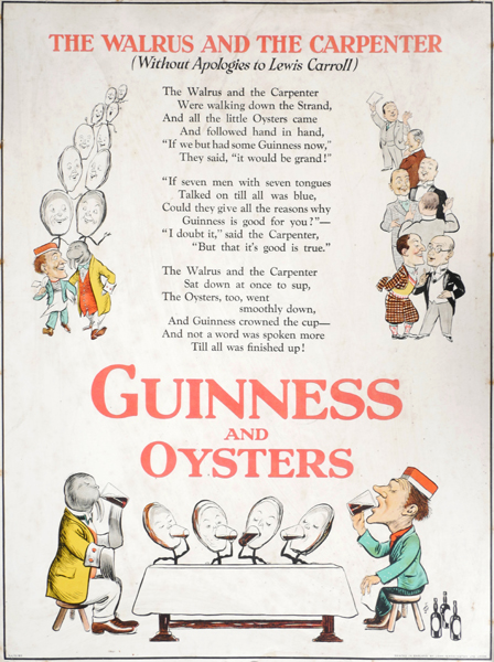 Guinness Walrus and Carpenter show card. at Whyte's Auctions