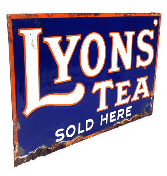 Mid 20th century Lyons' Tea enamel sign at Whyte's Auctions
