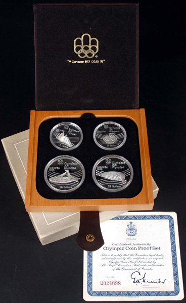 Canada. 1974-1976 Olympic Games collection of silver proof coins. at Whyte's Auctions