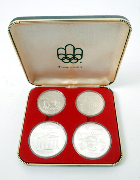 Canada. 1974-1976 Olympic Games silver coins in presentation boxes. at Whyte's Auctions